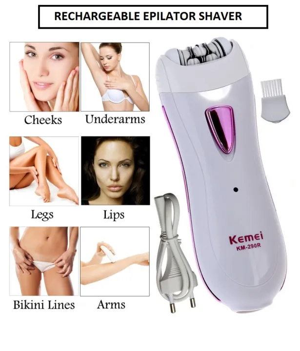 Kemei%20Km-290R%20Rechargeable%20Women%20Epilator%20Shaver%20-%20Image%203