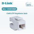 D-Link Cat6 UTP Keystone Jack RJ45 |  White Color | NKJ-C6WHI1B21. 
