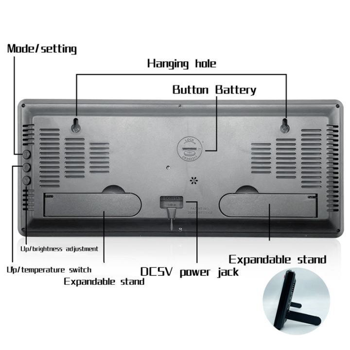 JINMY%202X%20LED%20Digital%20Wall%20Clock,%20Large%20Digits%20Display,Indoor%20Temperature&Humidity,for%20Farmhouse,%20Home,Classroom,Office%20Green%20-%20Image%206