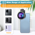 Fish Eye Phone Lens, 0.45X Phone with HD Camera Lens Macro Clip Lens Wide Angle Lens Lens for Mobile Phone Camera. 