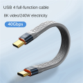 TWEXQNY 2X USB4 Data Cable 40Gbps USB C to Type C Short Cable PD 240W 8K 60Hz for 3/4 15 Pro Max SSD. 