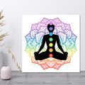 Seven Chakra Single Panel Canvas | Wall | Home Decor | Canvas | Wall Art With Frame Inside By Etraders Nepal. 