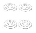 Stainless Steel Heavy Pot Stand 4pcs. 