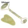 Difutagui 2025 New Roller and Gua Sha Tools by Natural Jade Scraper Massager with Stones for Face. 