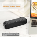 USB Powered Soundbar Desktop Speaker Wired Computer Sound Box. 