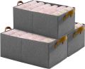 Clothes Storage Box Foldable Drawer Organizer With Handles, Fabric Closet and Storage Basket. 