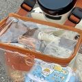 New Large Capacity Electric Car Hanging Bag Multifunction Transparent Bicycle Front Storage Bag Waterproof Portable Electric Bike Hanging Bag. 