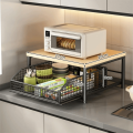 Multi-Functional With Drawers Microwave Stand Space Saving Countertop Storage Multi-Appliance Rack Kitchen Organizer Rice Cooker. 