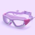 Kids Professional  With Earplugs Anti-Fog Swimming Goggles With Silicone Waterproof Swimming Eyewear. 