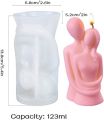 Sukrip Store Couple Body Shape Candle Molds with 50 Candle Wicks & Holder I 3D Fondant Silicone Wax Mould I for Handmade Aromatherapy Plaster, Soap, Clay, Art Craft Gift Making Tools. 