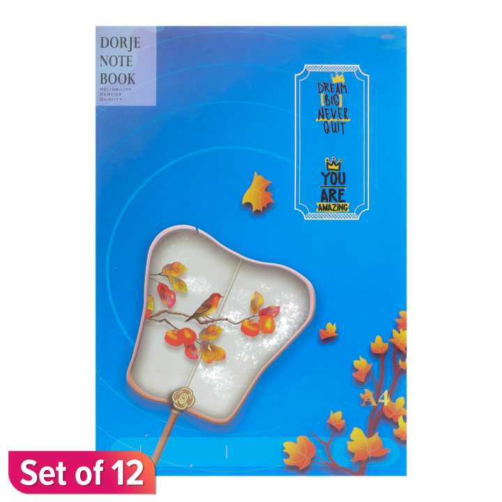 Dorje Note Book Single Line A4 Size Set of 12