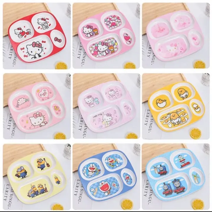 Masala%20Beads%20Cute%20Hello%20Kitty%20Cartoon%20Four%20Grid%20Platter%20Plate%20Children's%20Dinner%20Tableware%20Set%2022*24cm%20-%20Image%204