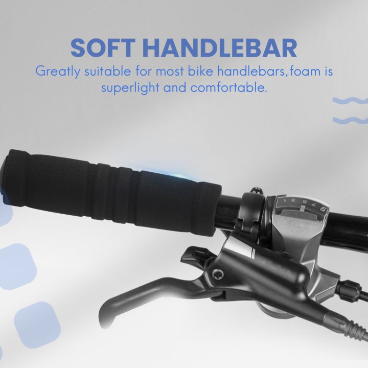 Kqueebee%201%20Pair%20for%20Bike%20Bicycle%20Handle%20Handlebar%20Soft%20Sponge%20Bar%20Grips%20Black%20-%20Image%206