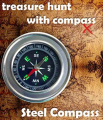 Direction Compass for Kids for School Small Size 60mm Diameter Stainless Steel Directional Magnetic Compass. 