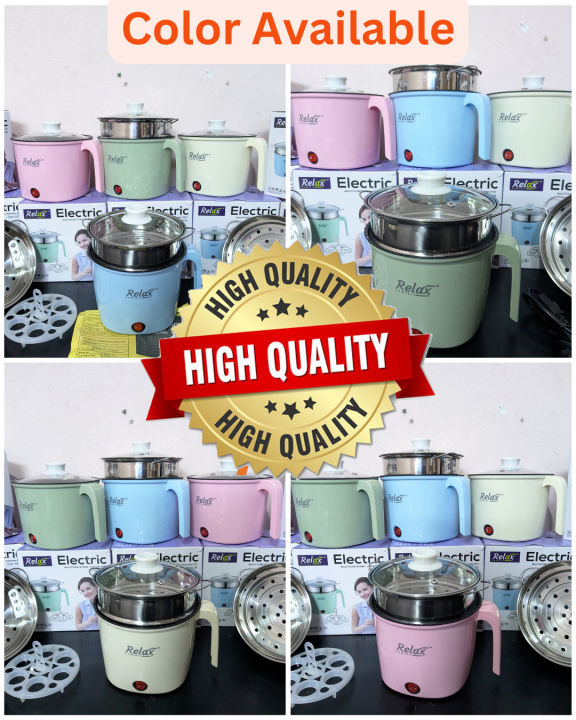 Relax%20-%201.8L%20Multi-Function%20Electric%20Cooker%20with%20Steamer%20%7C%20Double%20Layer%20Non-Stick%20Mini%20Rice%20Cooker,%20Hot%20Pot%20&%20Momo%20Maker%20%7C%20Rapid%20Noodle%20Maker%20600W%20Portable%20Cooking%20Pot%20-%20Image%202