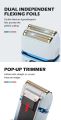 VGR V-362 SUPER TRIM Foil Shaver For Men | Titanium Dual Foils | 2 Speeds (7000/7500 RPM) | IPX-6 Waterproof | Rechargeable Beard Shaver Razor | LED Display | Travel Lock. 