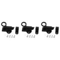 FORIDE 3X Aluminum Alloy Security Automatic Window Gate Lock Spring Bounce Door Bolt Latch, Black. 