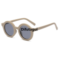 Difutagui [ New ]2021 Retro Round Frame Sun Shade UV Protection New Sunglasses Frosted Multicolor Sun Glasses 2017D. 