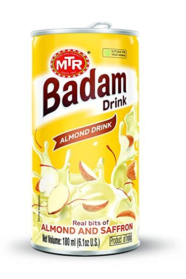MTR Badam Drink Can 180 ml (Pack of 6)