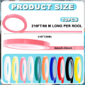 10 Rolls Autoclave Tape, 0.24 Inch X 216.5 Inch Instruments Identification Tape 10 Colors Instrument TapeSurgical Easy Install Easy to Use. 