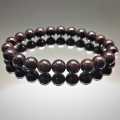 Red Garnet Natural Healing Crystal Jewelry  Bead Bracelets Fashion Stretchable Unisex Comfortable Fit Slides-On Bead Bracelet. 