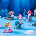 4Pcs Kawaii Reef Mermaid Doll Fish Tank Aquarium Decorations Ornaments Home Decor Cute Cake Topper Toy Gift DIY Decoration QINGHE. 