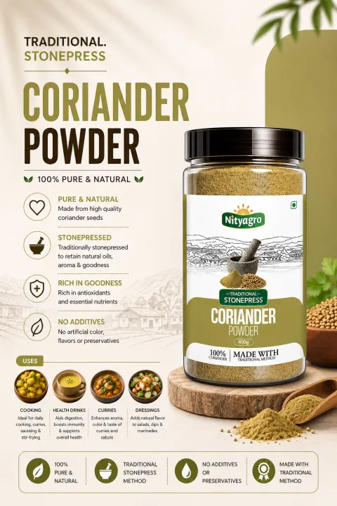 Nityagro%20Pure%20Stone-Pressed%20Coriander%20Powder%20(Dhiki-Jato%20ko%20Dhaniya%20ko%20Dhulo)%20-%20100%25%20Aromatic%20Ground%20Coriander%20-%20400gm%20-%20Image%202
