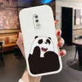 Hontinga for Realme X Back Cover PU Leather We Bare Bears Print Soft Silicone Edge Phone Case. 