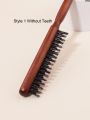 LutingNew Yikaohuang1 piece of wooden mouse tail comb tear comb for hair segmentation for edge control, combing back, smoothing, and fluffiness Profesional. 