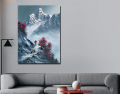 Oil Painting Of Mt Everest In Canvas For Wall Decoration. 