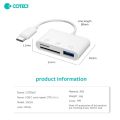 COTECI USB-C OTG 3 in 1 SD Card Reader Micro sd/TF Card Reader Adapter. 