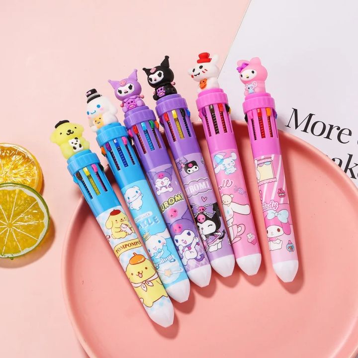 10%20in%201%20Colors%20Cute%20Sanrio%20Kuromi%20Ballpoint%20Pen%20Student%20Press%20Colour%20Ball%20Pen%20Multifunction%20Stationery%20Gift%20for%20Kids%20Office%20Supplies%20-%20Image%202