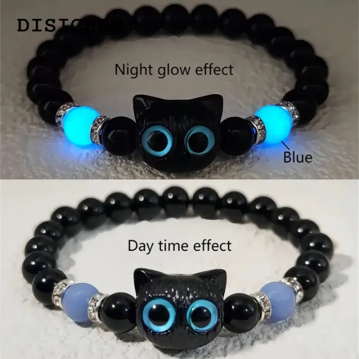 DISICHEN%20Portable%20Cute%20Big%20Eye%20Cat%20Luminous%20Bracelets%20For%20Women%20Cartoon%20Animal%20Pendant%20Beaded%20Hand%20Chain%20Friendship%20Couple%20Bracelet%20Jewelry%20Gift%20-%20Image%202