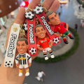 1PC Football Ronaldo Player Figure Soccer Star Keychain Bag Pendant Collection Doll Key Chain Action Figures Souvenirs Toy Gifts LUKE. 