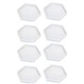 NAMUNY 8 Pack Hexagon Silicone Coaster Molds Silicone Resin Mold, Clear Epoxy Molds for Casting with Cement and Polymer Clay. 