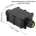 Connection Box IP68 Junction Box Wire Range 4-15mm 72*48.8*37mm Electrical Enclosure 2/3/4 way Connection Box Junction Enclosure. 