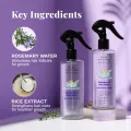 Bare Anatomy Nature x Science Rosemary Water Spray for Hair Growth & Hair Thickness with Rice Water |100% Natural Extract | Soft & Smooth Hair | Controls Hairfall & Adds Shine | Non-Greasy & Fast Absorbing | 200 ml. 