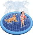Portable Inflatable Water Spray Fountain Pool Mat Bath Summer Cool Dog Bathtub 150CM Large. 