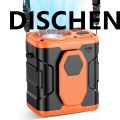 DISCHEN Portable 10000mAh Portable Waist Fan with Power Bank LED Lighting Hanging Neck Fan 5 Speed Strong Airflow Cooling Fan for Outdoor Working. 