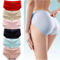 Pack Of 4 Antibacterial Ice Silk Seamless Panty For Women. 