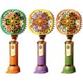 Compact Retro Portable Electric Fan Quiet Operation Strong Wind Handheld Mini Fan Vintage 3 Speeds Rechargeable Fan Desktop Use. 