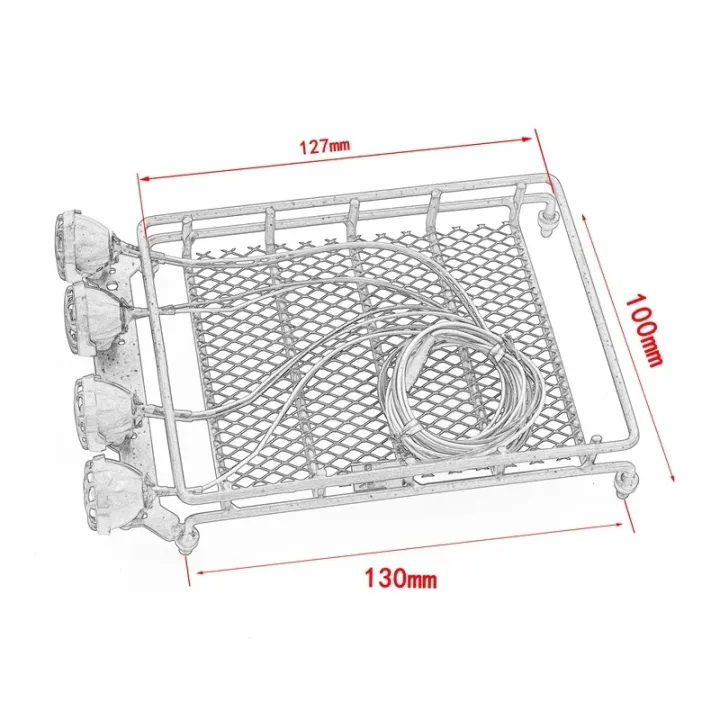 Vylon%20Universal%20Roof%20Racks%20With%20LED%20Light%20for%201/14%201/12%201/10%20RC%20Crawler%20Car%20SCX10%20CC01%20MN%20D90%20D91%20D99%20MN90%20MN99S%20-%20Image%204