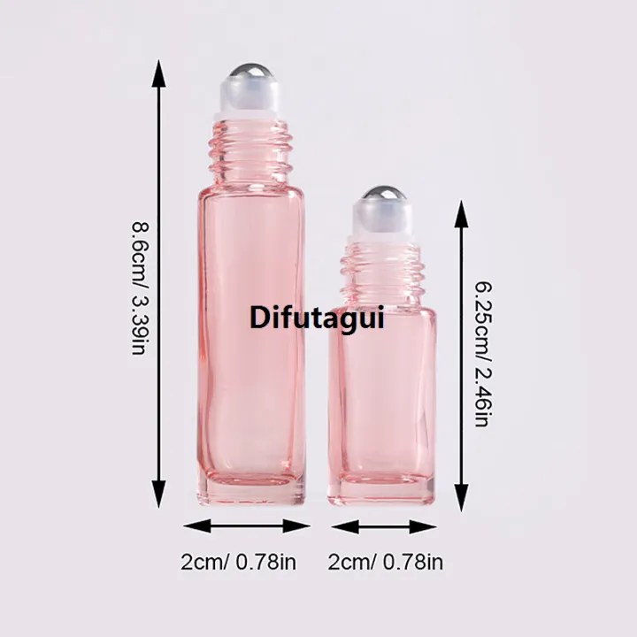 Difutagui%201PCS%20Glass%20Roll%20On%20Bottle%205/10ml%20Pink%20Roller%20Bottle%20Essential%20Profesional%20Oil%20Lip%20Gloss%20Refillable%20Tube%20Empty%20Jar%20Glass%20Perfume%20Bottle%20-%20Image%206