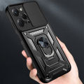 Vantime for Xiaomi Poco X5 Pro 5G Case Stand Slide Lens Cover Shockproof Hard Phone Back Casing. 