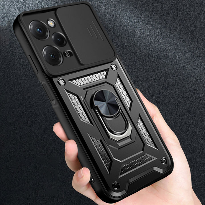 Vantime%20for%20Xiaomi%20Poco%20X5%20Pro%205G%20Case%20Stand%20Slide%20Lens%20Cover%20Shockproof%20Hard%20Phone%20Back%20Casing%20-%20Image%203