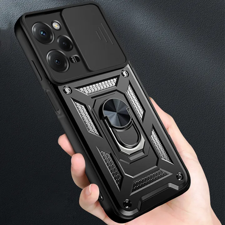 Vantime%20for%20Xiaomi%20Poco%20X5%20Pro%205G%20Case%20Stand%20Slide%20Lens%20Cover%20Shockproof%20Hard%20Phone%20Back%20Casing%20-%20Image%203