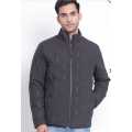 Men Dark Grey Solids Fully Lined Jacket. 