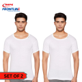 Rupa White Frontline RNS Vest For Men (Pack Of 2) - Fashion | Innerwear For Men | Vest For Men. 