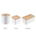 Paper Towel Dispenser Wood Tissue Box Cover Holder. 