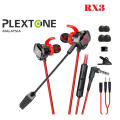 PLEXTONE XMOWI RX3 Gaming Earphones with Dual Microphone and 3D Stereo Sound for Mobile Phones Tablets PC. 